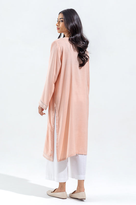 EMBROIDERED VISCOSE SLUB SHIRT (PRET)