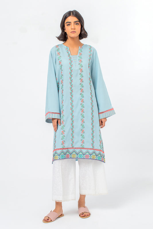 EMBROIDERED VISCOSE SLUB SHIRT (PRET)