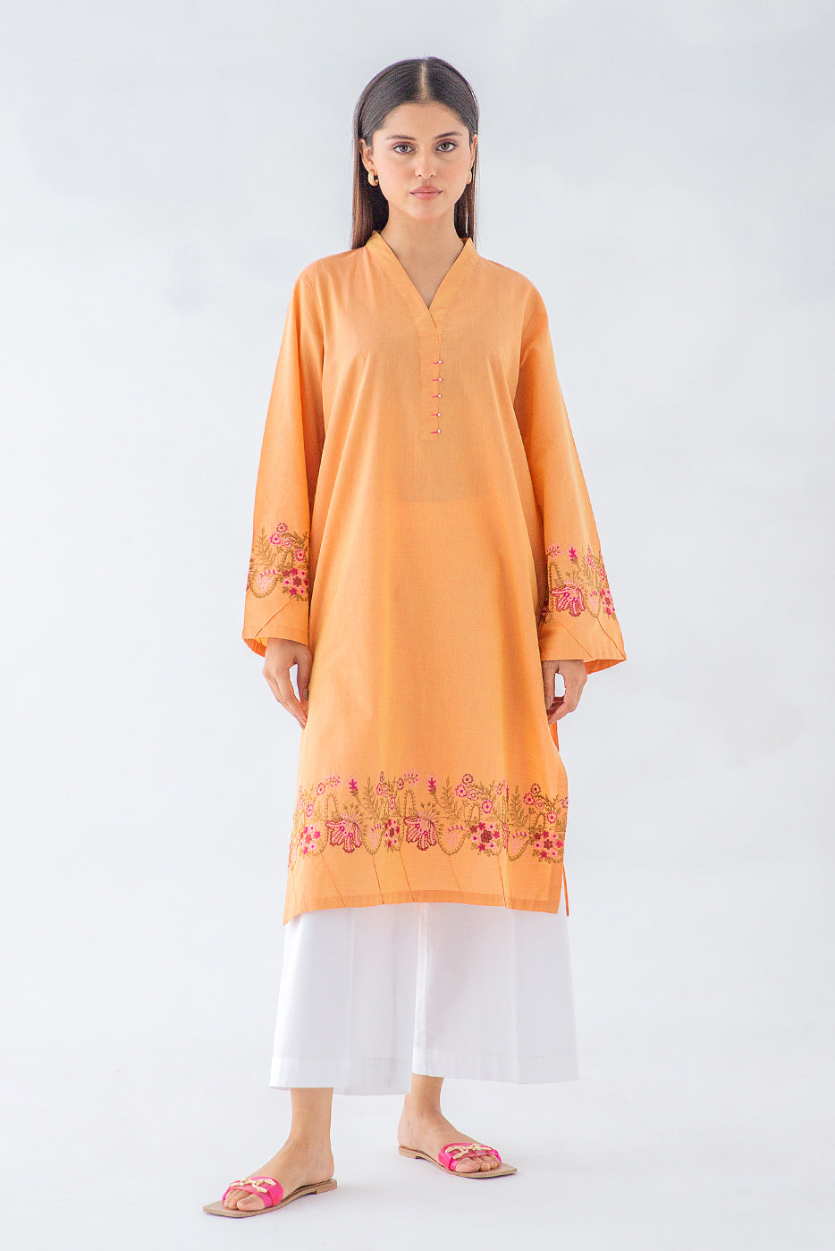 EMBROIDERED YARN DYED SHIRT (PRET)