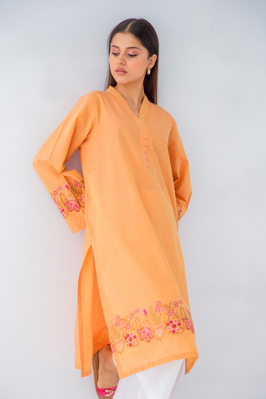 EMBROIDERED YARN DYED SHIRT (PRET)