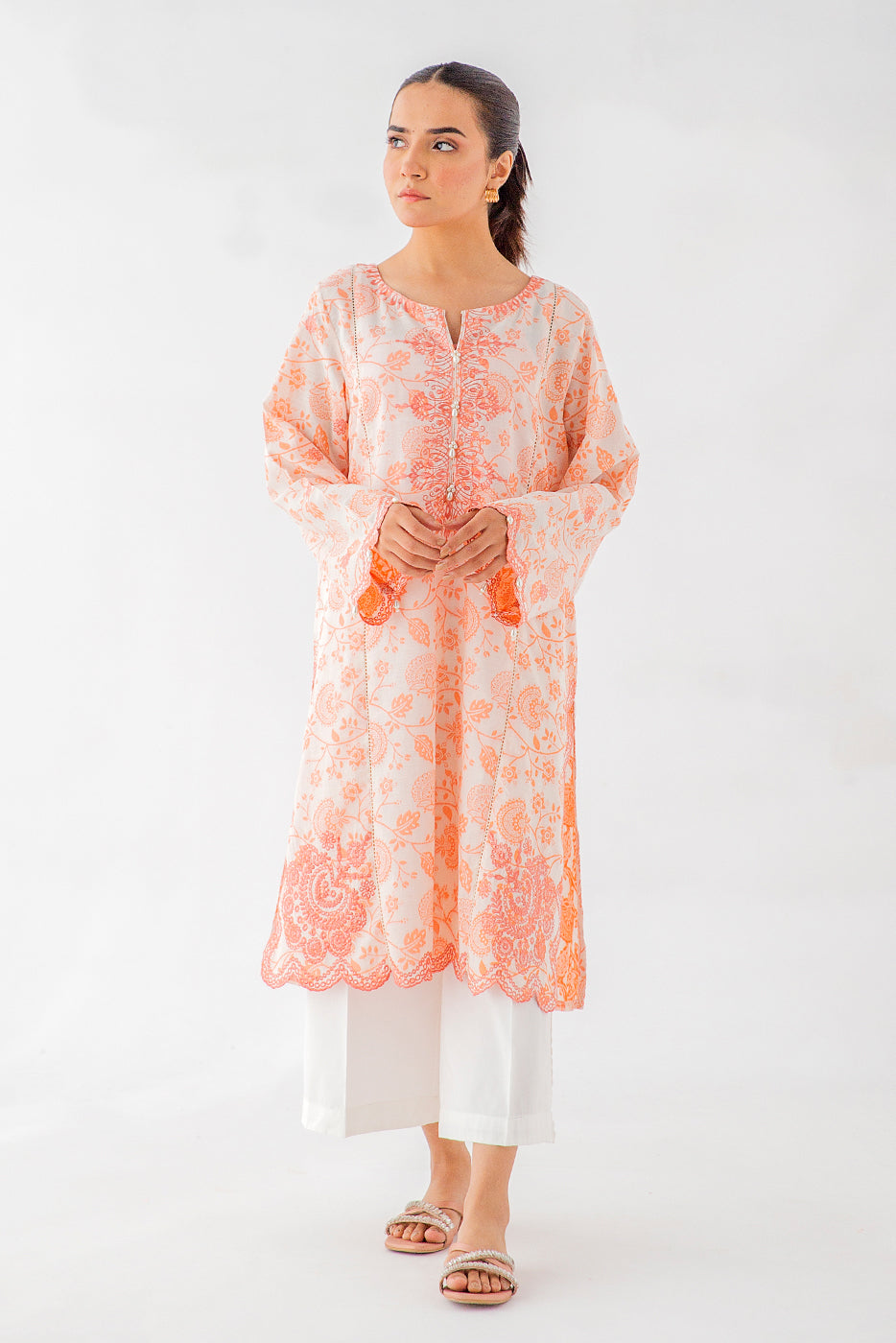 EMBROIDERED JACQUARD SHIRT (PRET)