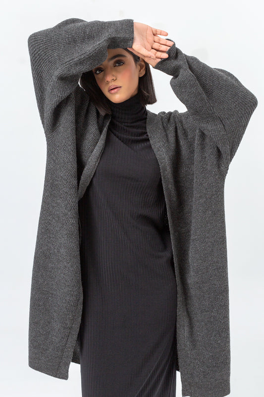GRAY MELANGE SHRUG