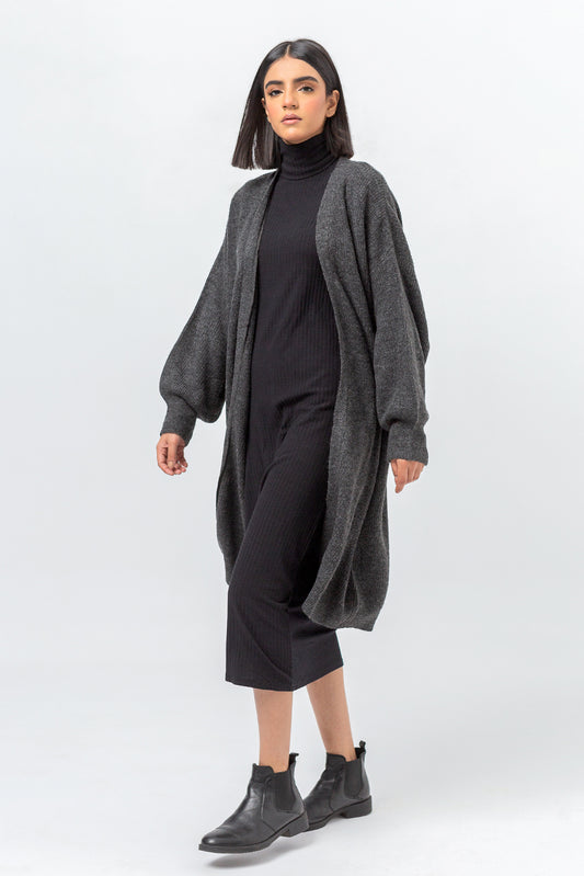 GRAY MELANGE SHRUG