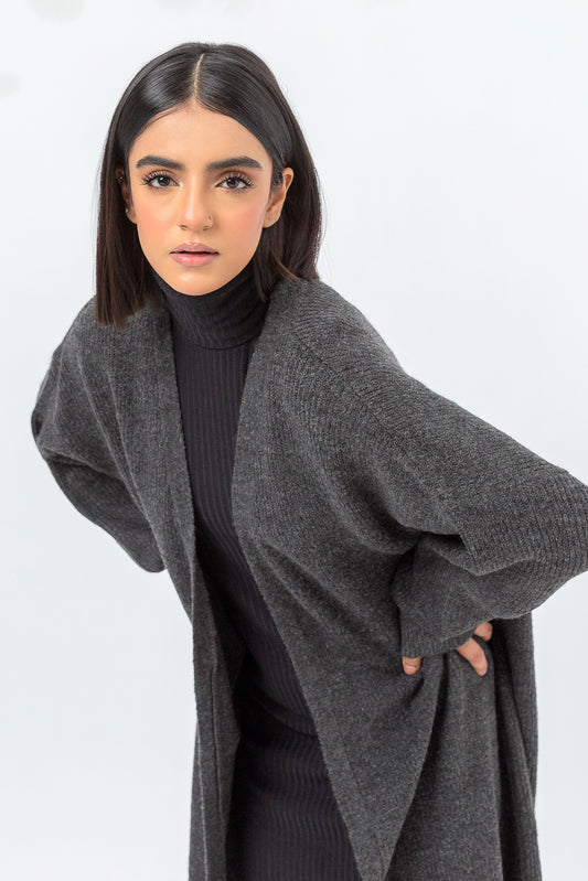 GRAY MELANGE SHRUG