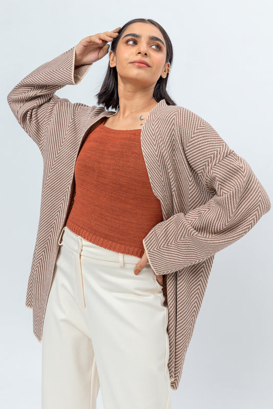 HERRINGBONE SHRUG