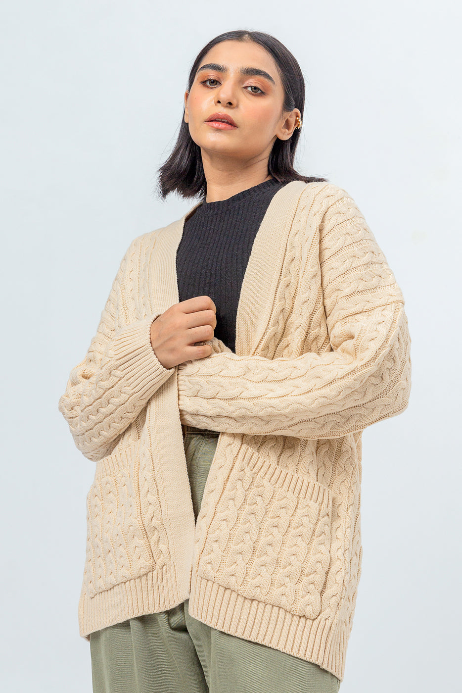 Cable Knit Shrug - BEECHTREE