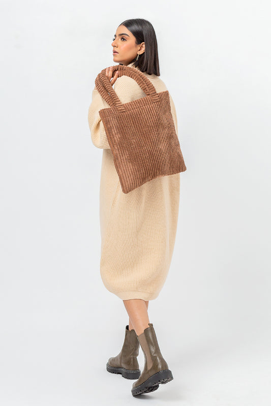 CREAM SWEATER KNIT DRESS