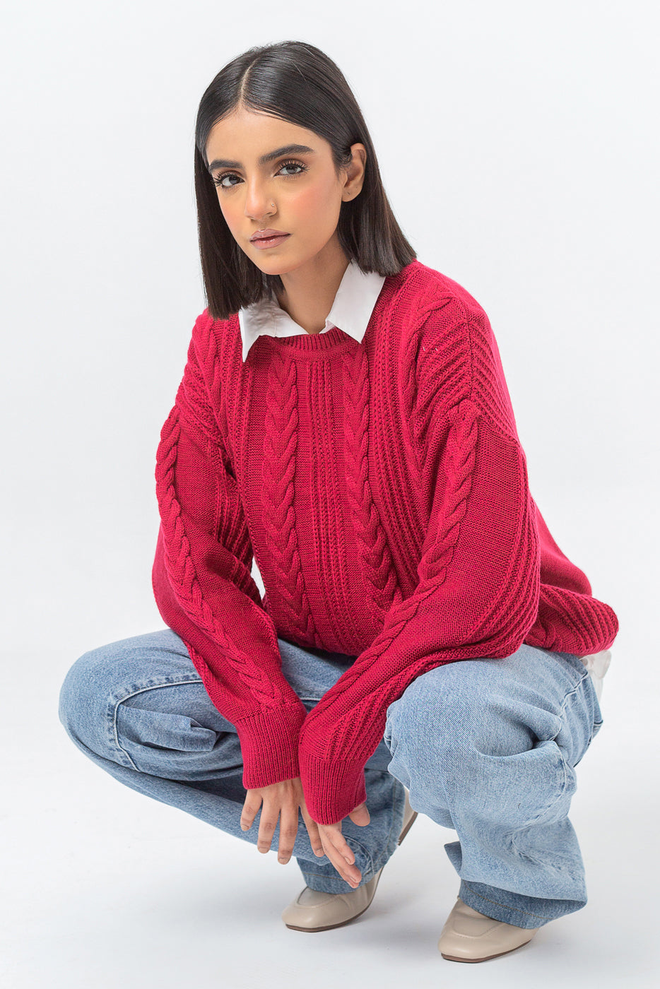 CRIMSON PULLOVER SWEATER