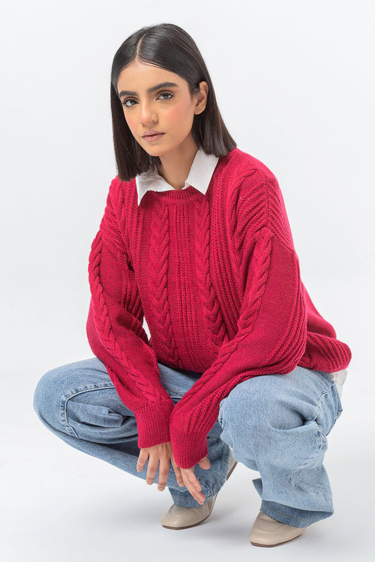 CRIMSON PULLOVER SWEATER
