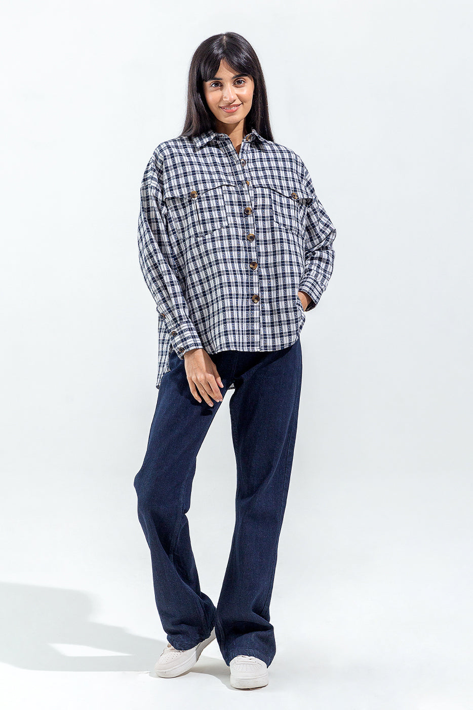 BUTTON THROUGH OVERSIZED SHIRT