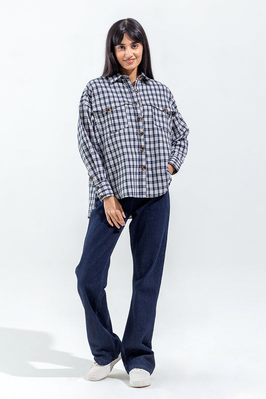 BUTTON THROUGH OVERSIZED SHIRT