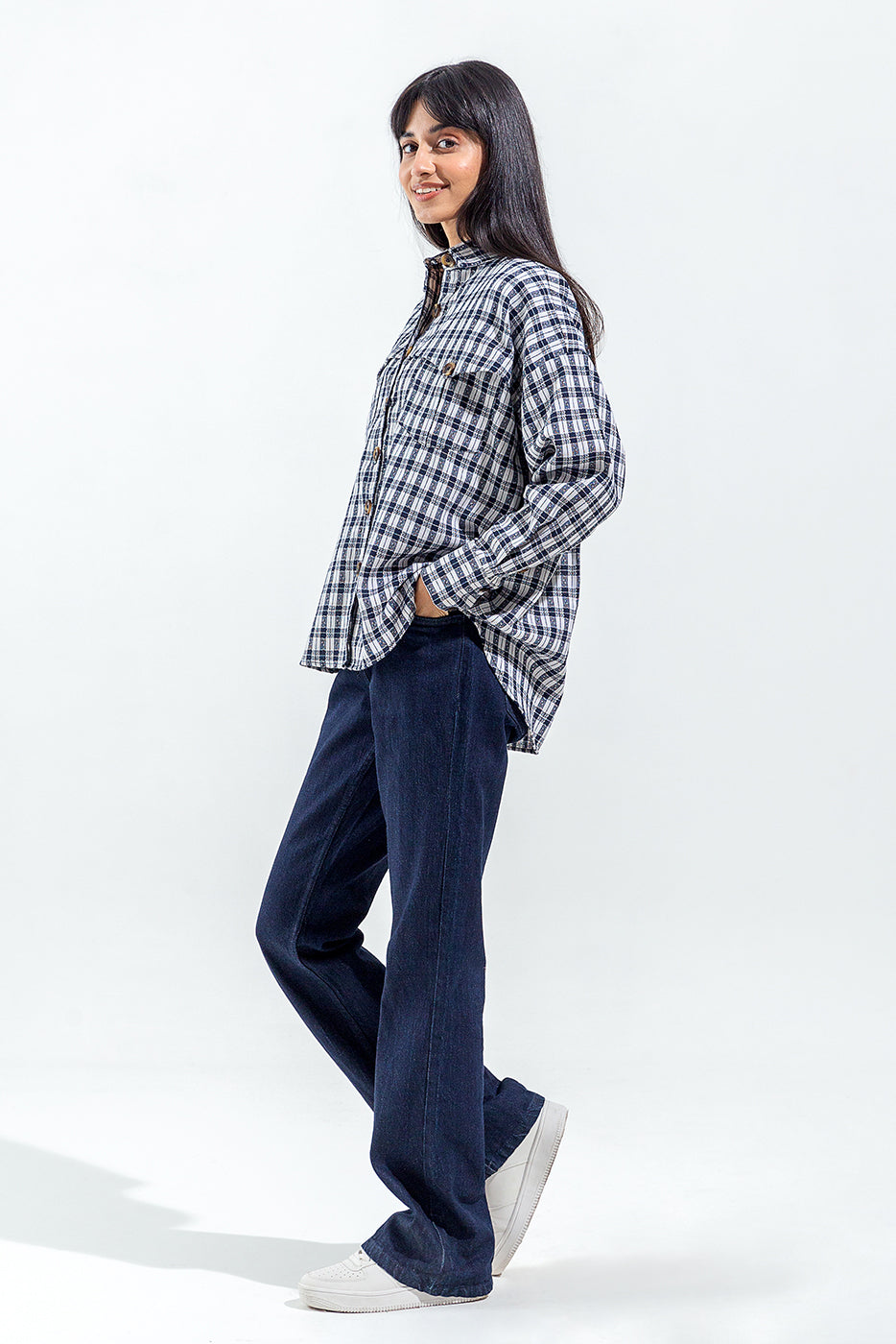 BUTTON THROUGH OVERSIZED SHIRT