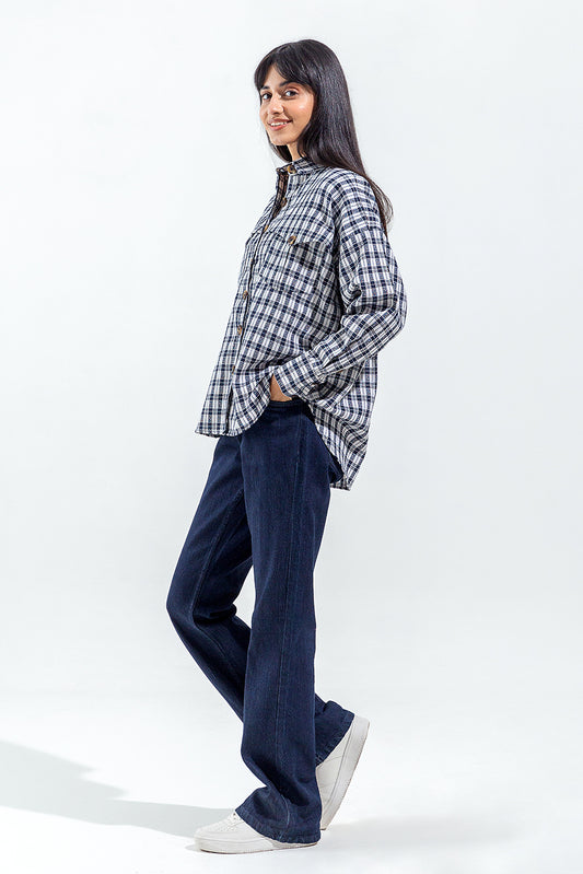 BUTTON THROUGH OVERSIZED SHIRT