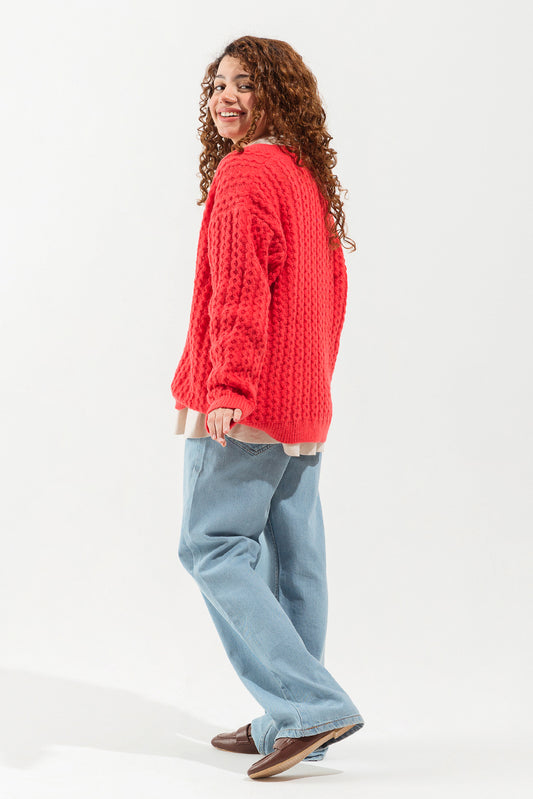 PINK PULLOVER SWEATER