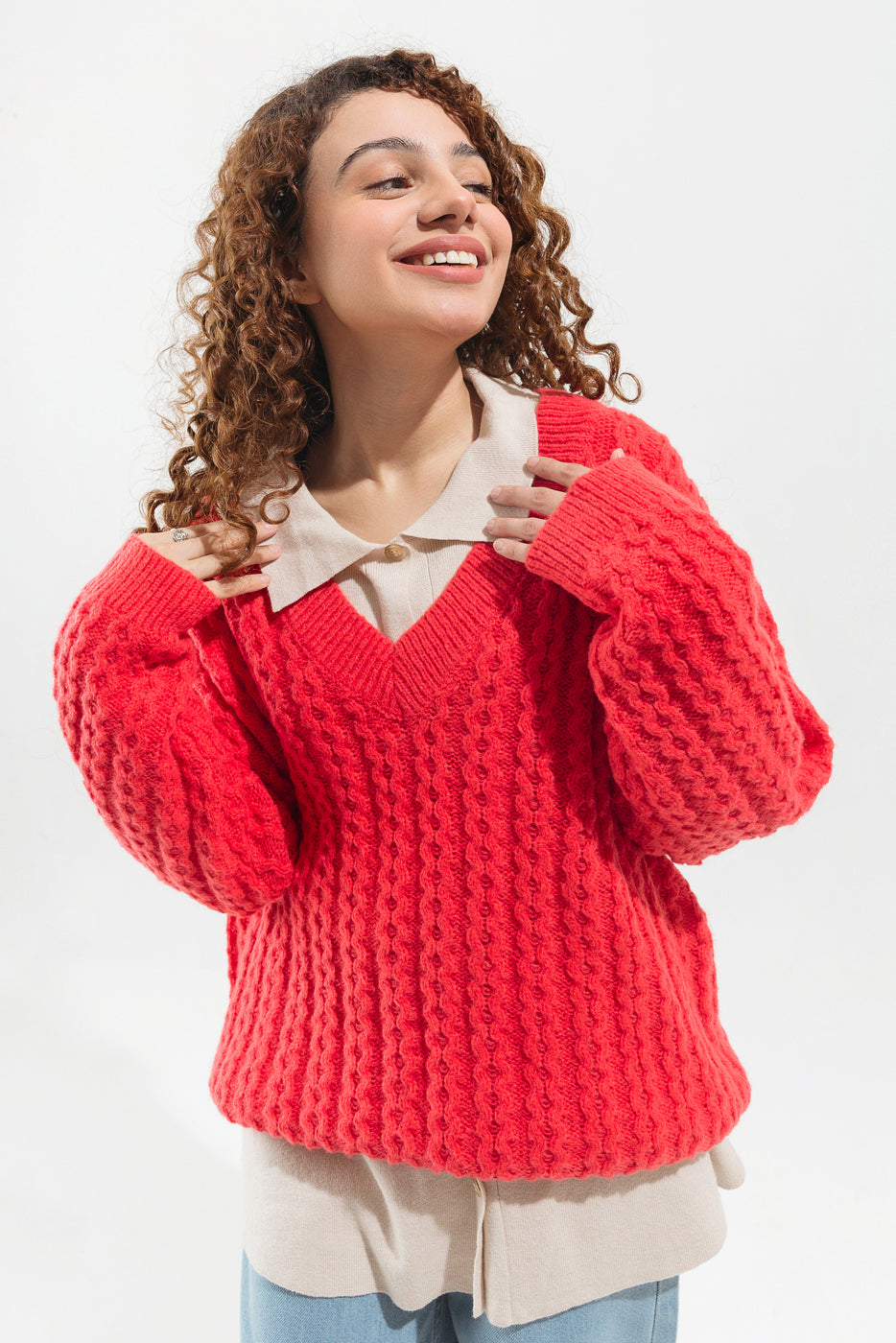 PINK PULLOVER SWEATER
