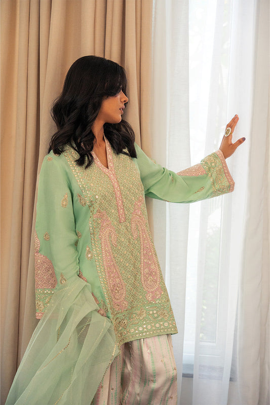 3 PIECE EMBROIDERED RAW SILK SUIT (LUXURY PRET)