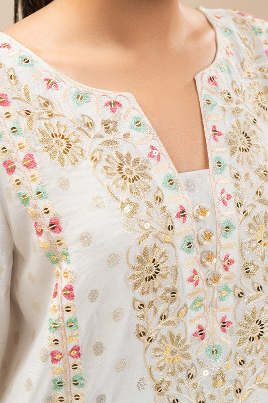 2 PIECE EMBROIDERED FANCY BADLA SUIT (LUXURY-PRET)