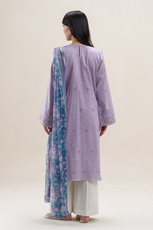 2 PIECE EMBROIDERED LAWN SUIT-LAVENDER FROST (UNSTITCHED)