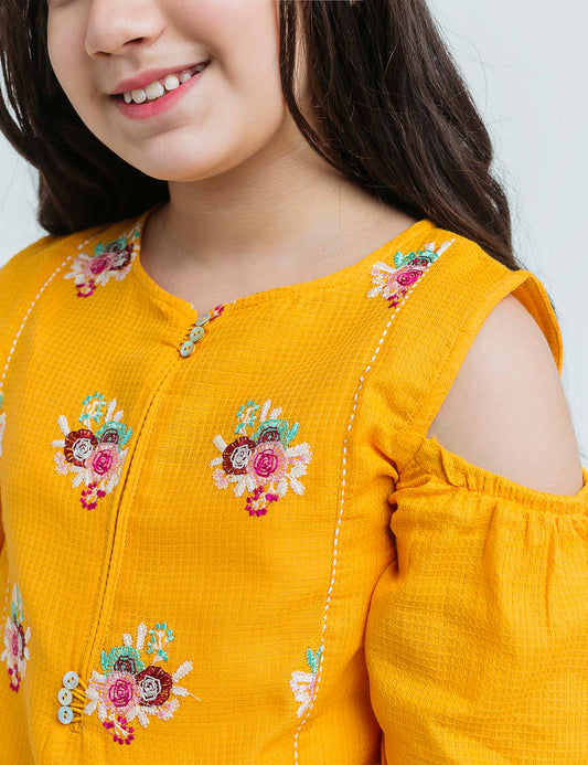 ETHNIC EMB KURTA (6295505076376)