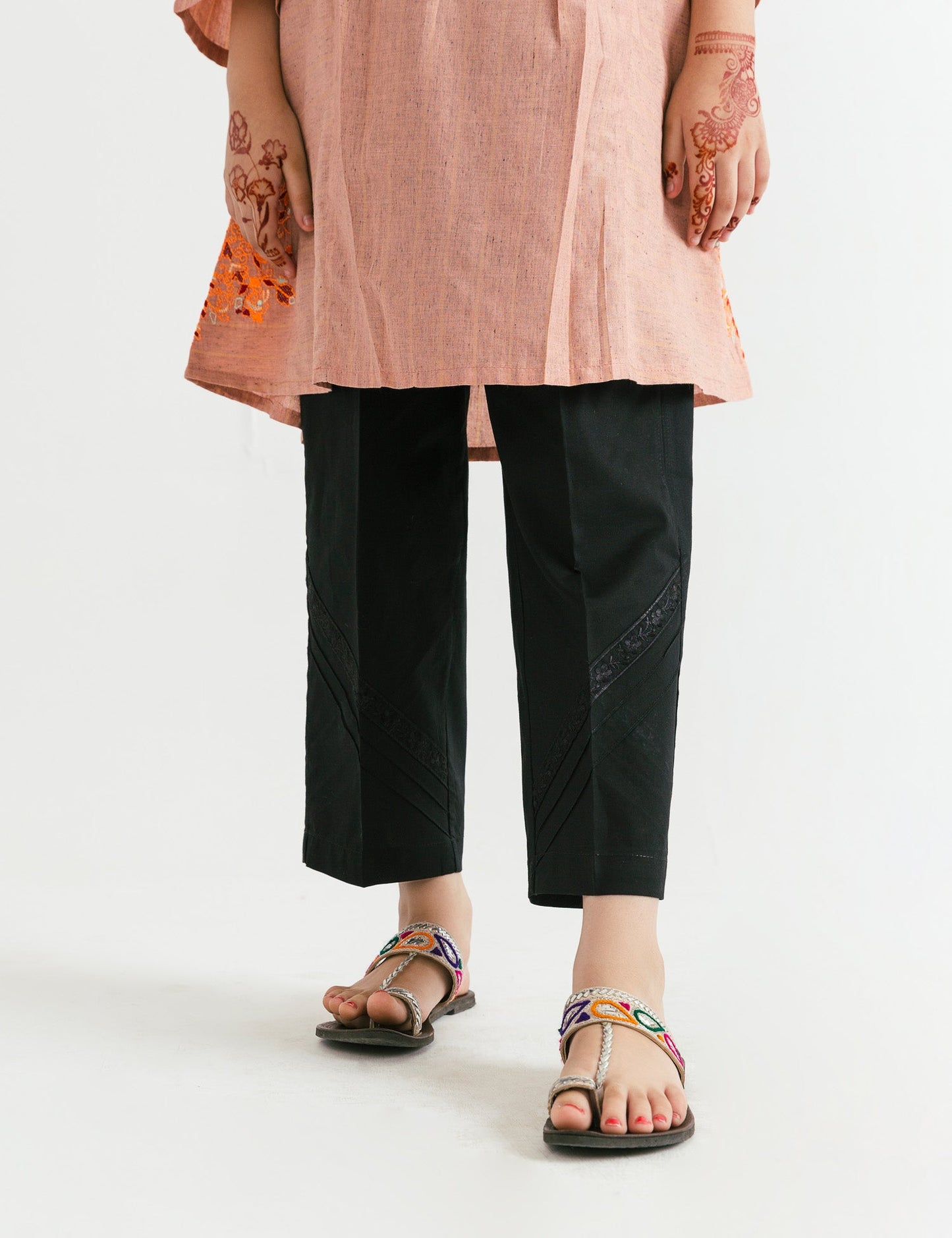 FLORAL Embroidered HEM TROUSER