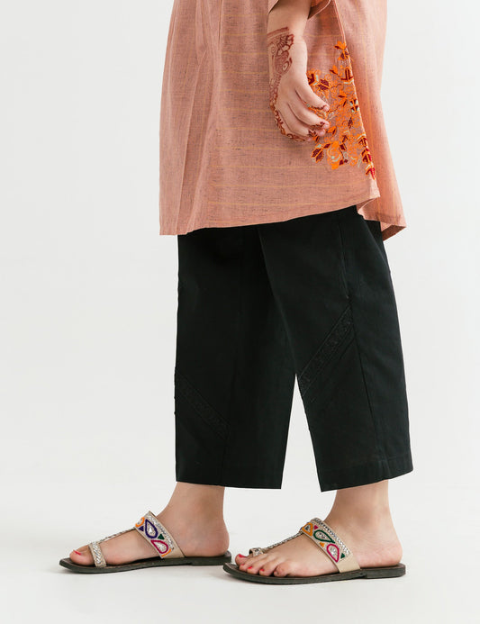 FLORAL Embroidered HEM TROUSER