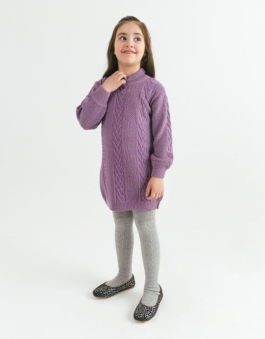 CABLE KNIT SWEATER DRESS