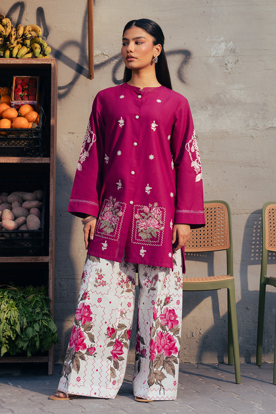 2 PIECE EMBROIDERED LAWN SUIT-CRIMSON RECLUSE (UNSTITCHED)