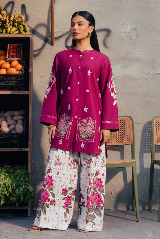 2 PIECE EMBROIDERED LAWN SUIT-CRIMSON RECLUSE (UNSTITCHED)