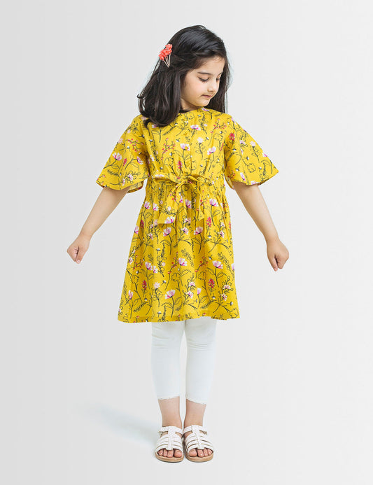Floral Mustard Dress (6551401955480)