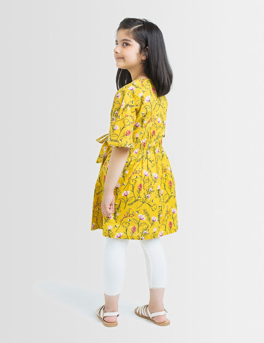 Floral Mustard Dress (6551401955480)