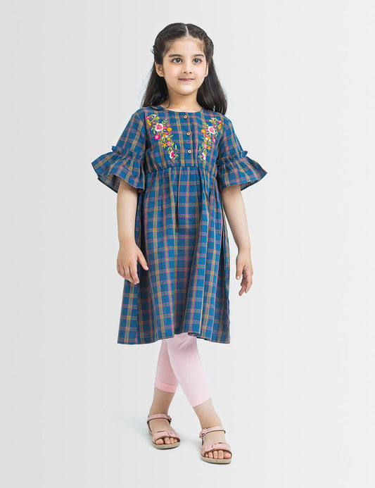Plaids Embroidered Top (6551401857176)