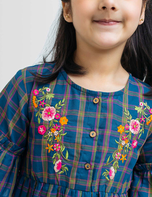 Plaids Embroidered Top (6551401857176)