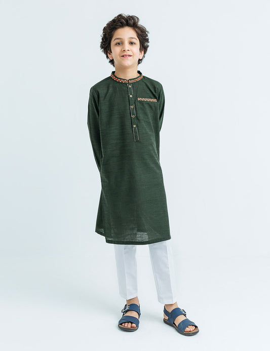 Green Embroideredoriderd kurta