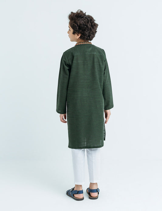 Green Embroideredoriderd kurta