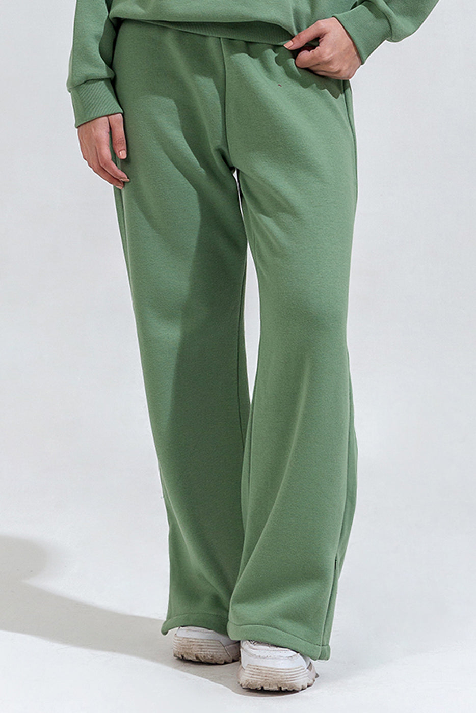 ZIPPER WIDE LEG TROUSER