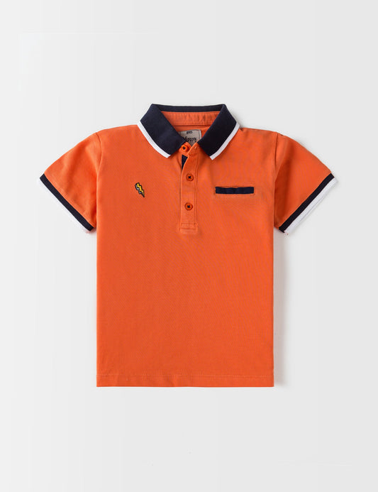 CONTRAST COLLAR POLO