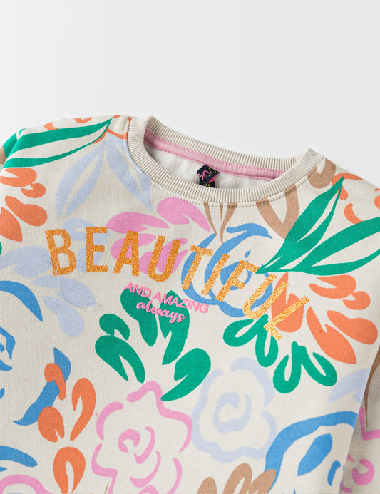 Floral Printed Sweatshirt