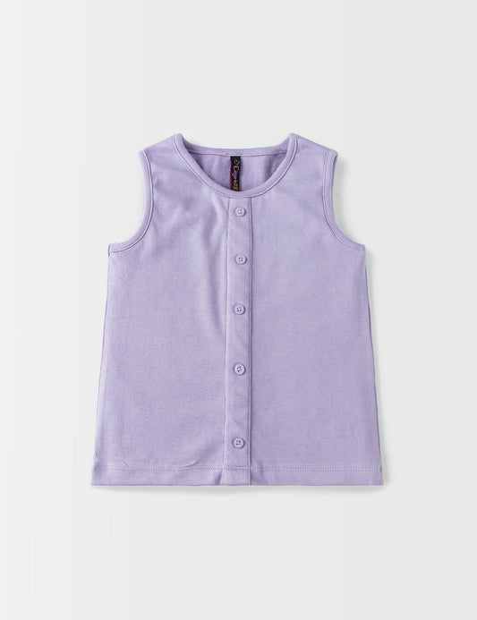 RIBBED BUTTON FRONT VEST