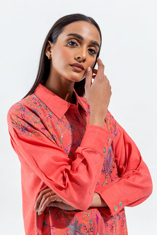 EMBROIDERED TWILL SHIRT (PRET)