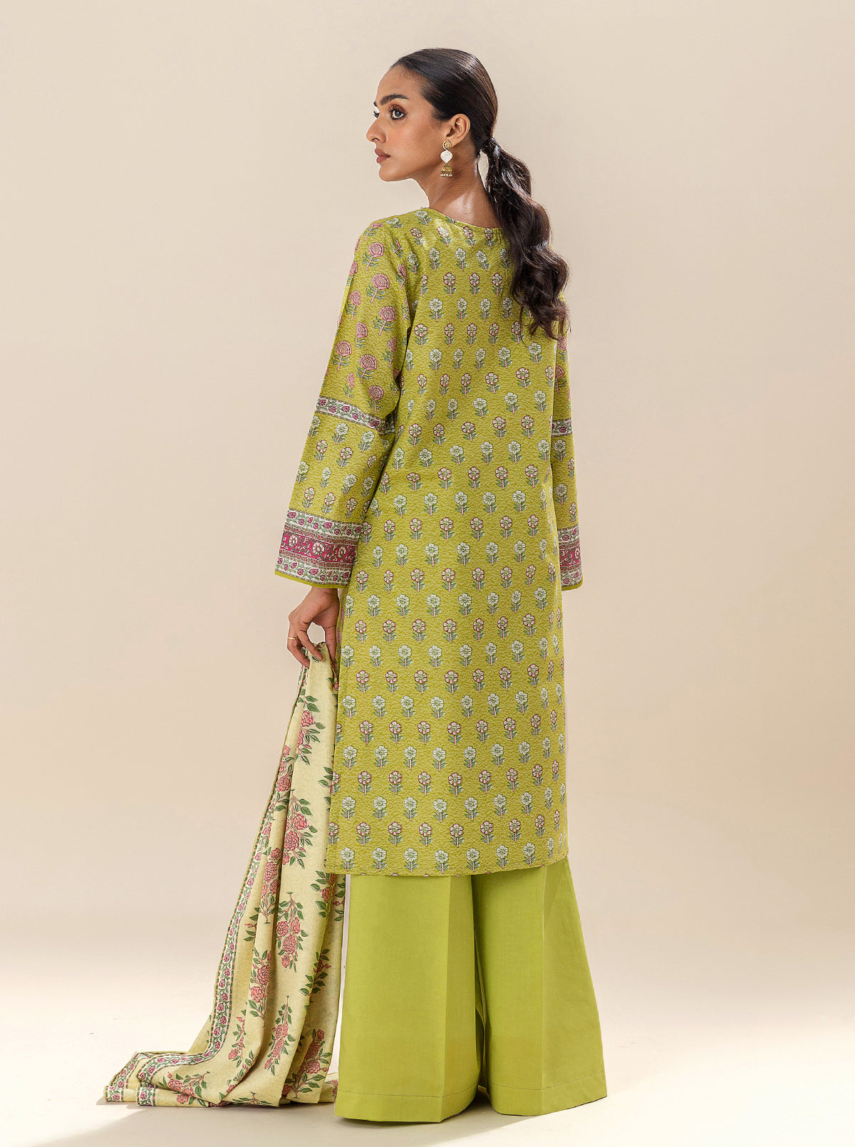 3 PIECE EMBROIDERED LAWN SUIT-APPLE CINNAMON BT-MORBAGH SU_24   