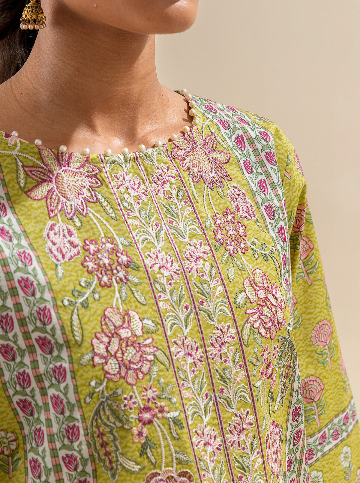 3 PIECE EMBROIDERED LAWN SUIT-APPLE CINNAMON BT-MORBAGH SU_24   