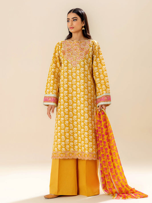3 PIECE EMBROIDERED LAWN SUIT - SILHOUETTE SCENE BT-MORBAGH SU_24   