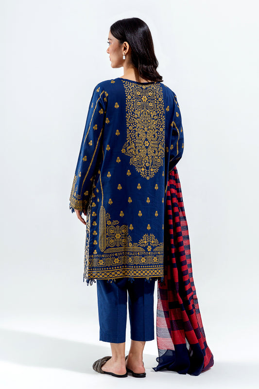 3 PIECE EMBROIDERED LAWN SUIT (LUXURY PRET)