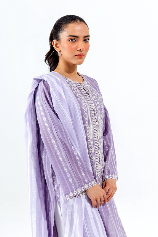 2 PIECE EMBROIDERED JACQUARD DOBBY SUIT (PRET)