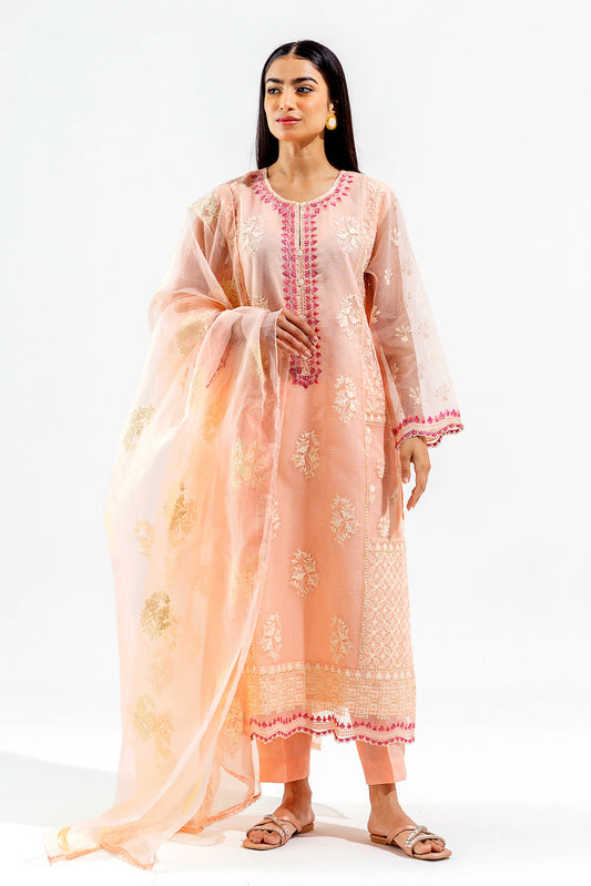 3 PIECE EMBROIDERED KARANDI SUIT (LUXURY PRET)