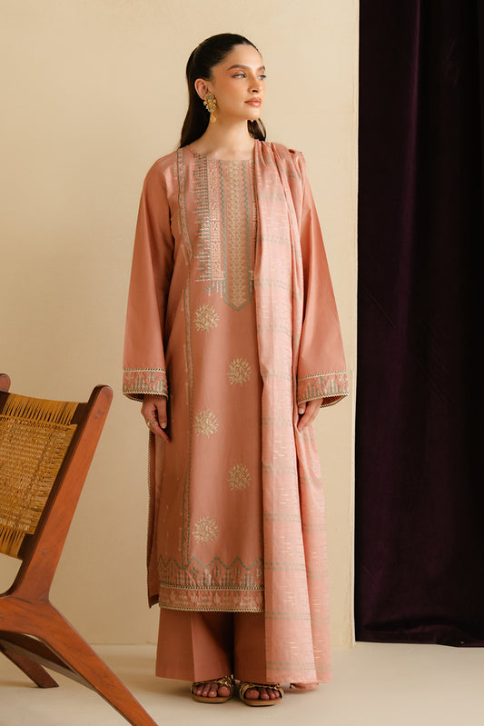 3 PIECE EMBROIDERED LAWN SUIT (UNSTITCHED)