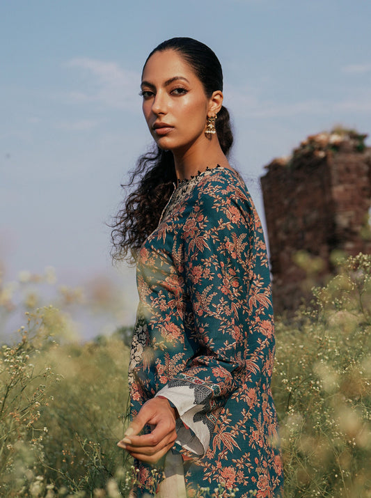 1 PIECE - PRINTED KHADDAR SHIRT - SYLVAN MORBAGH WN_22   