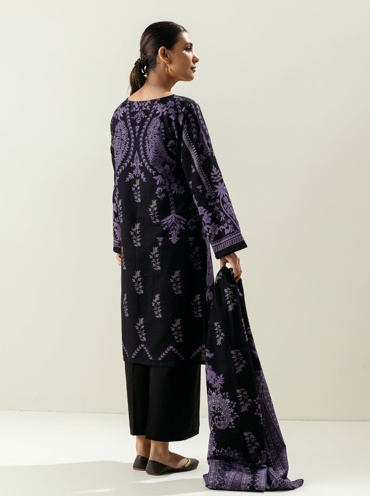 2 PIECE - PRINTED KHADDAR SUIT - OLDE WORLD MORBAGH WN_22   