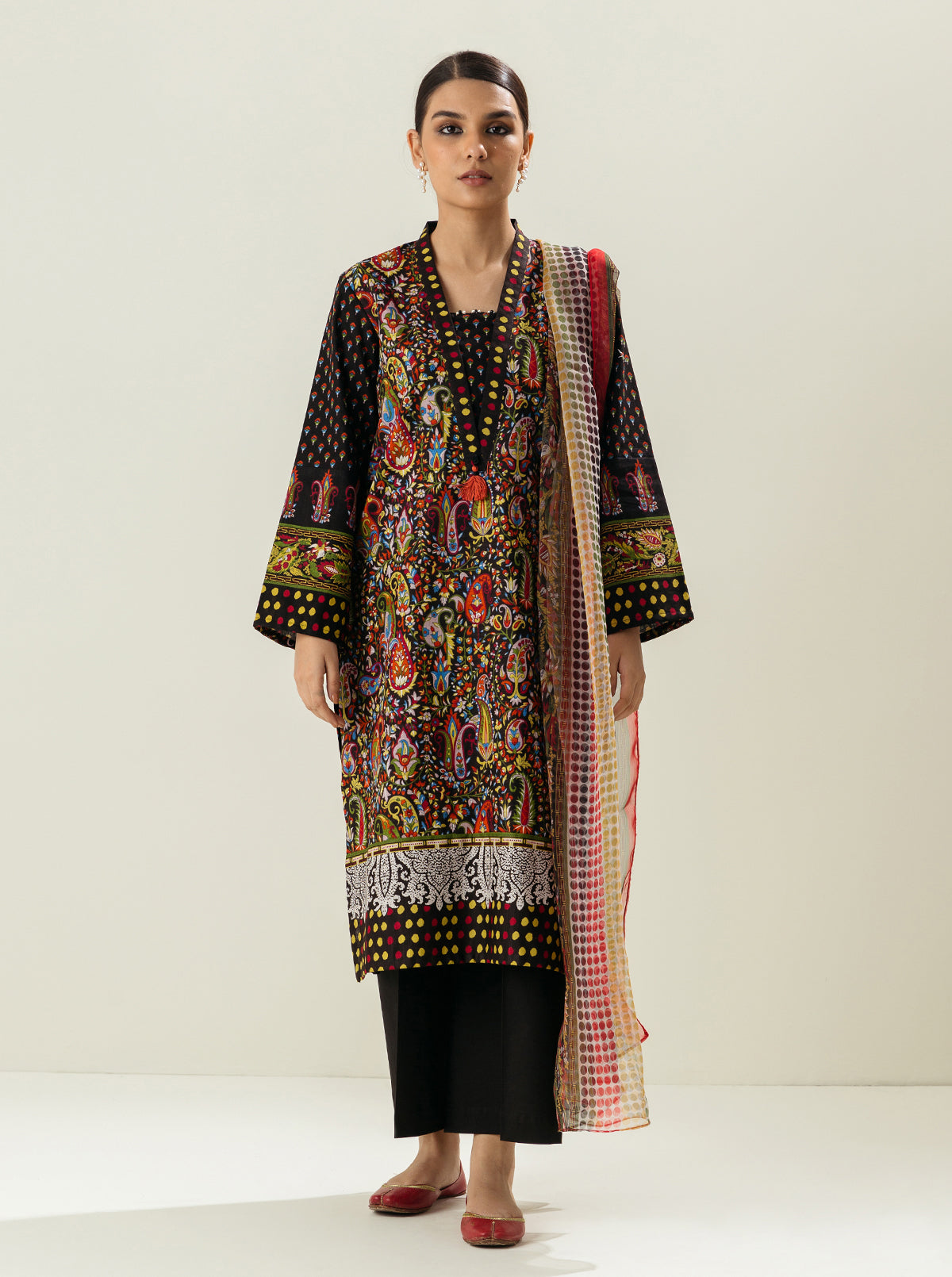 3 PIECE - PRINTED KHADDAR SUIT - DAHLIA MORBAGH WN_22   