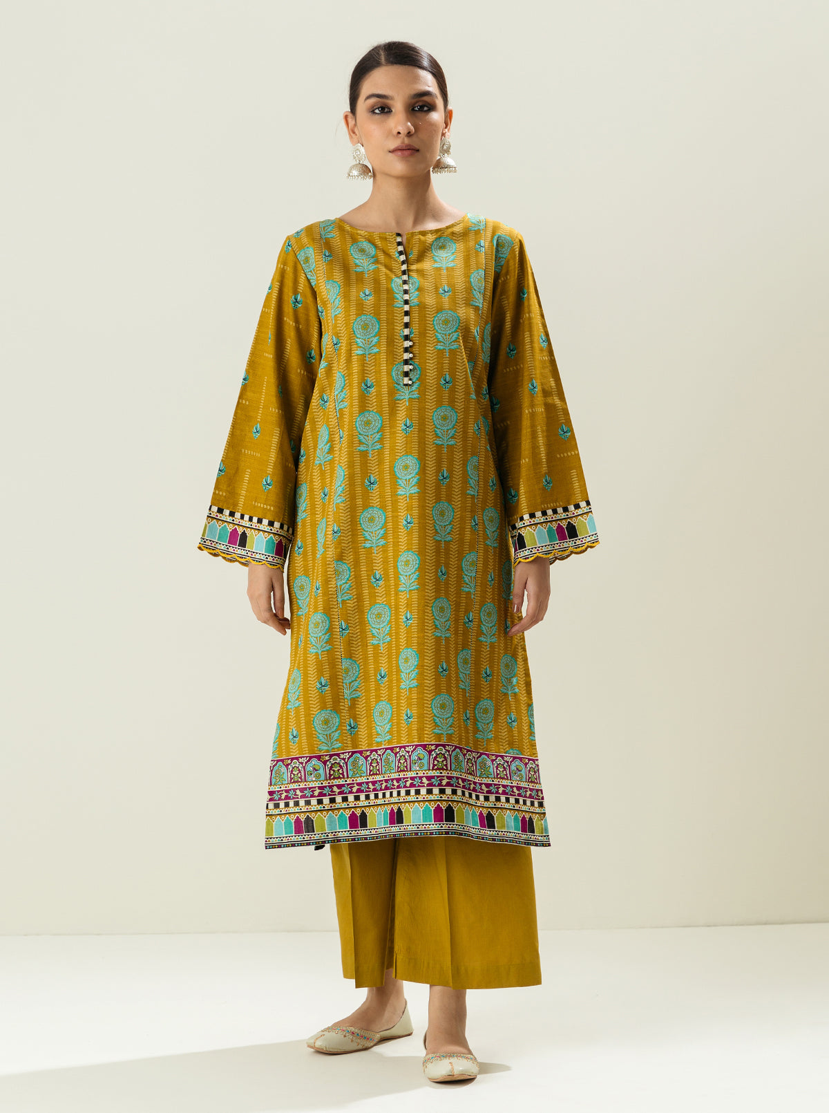 2 PIECE - PRINTED KHADDAR SUIT - ORCHID DREAM MORBAGH WN_22   